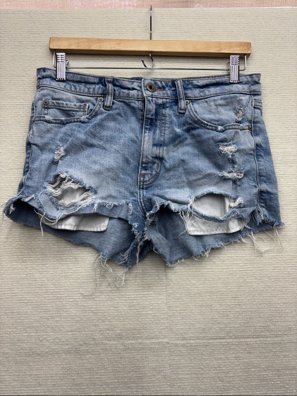 Pistola | 29 Light Blue Distressed Denim Women’s Shorts
